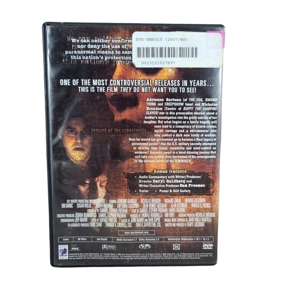 𝅺UNHOLY (DVD, 2007) Ex Video Rental Horror Film - Picture 2 of 4